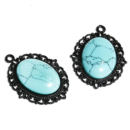 Synthetic Blue Turquoise Pendants PW-WG66503-07-1