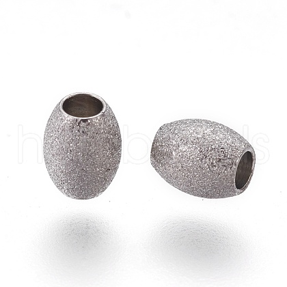 Tarnish Resistant 304 Stainless Steel Textured Beads STAS-E455-06P-4x5-1
