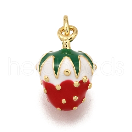 Brass Enamel Pendants KK-K401-47B-G-1