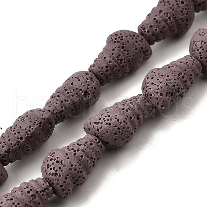 Dyed Natural Lava Rock Beads Strands G-A264-A01-01D-1