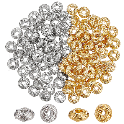   100Pcs 2 Colors Brass Beads FIND-PH0021-71B-1
