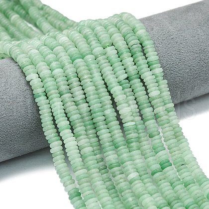 Frosted Natural Green Aventurine Beads Strands G-K389-C31-01-1