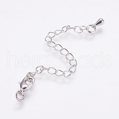 Long-Lasting Plated Brass Chain Extender KK-F711-10P-1
