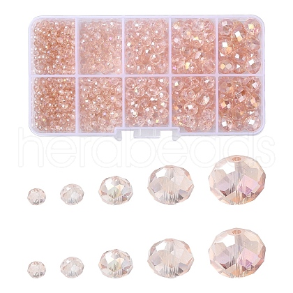 Electroplate Glass Beads Strands EGLA-YW0003-87E-1