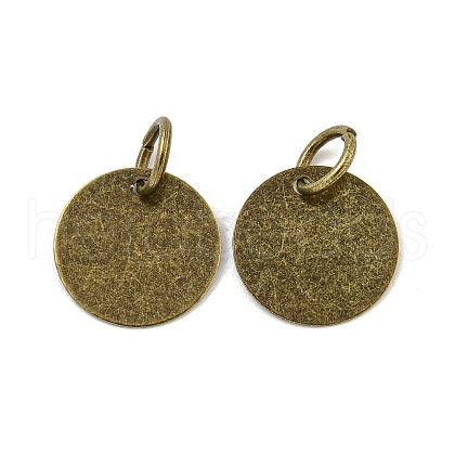 Brass Stamping Blank Tag Charms KK-C3050-AB-NF-1