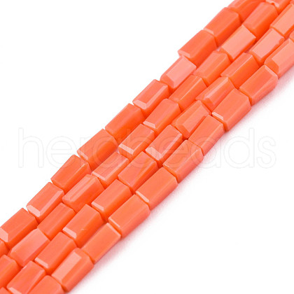Opaque Solid Color Glass Beads Strands GLAA-N052-03-A13-1
