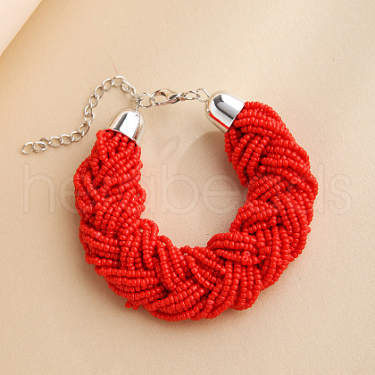 Glass Seed Multi-strand Bracelets BJEW-H204-01P-1