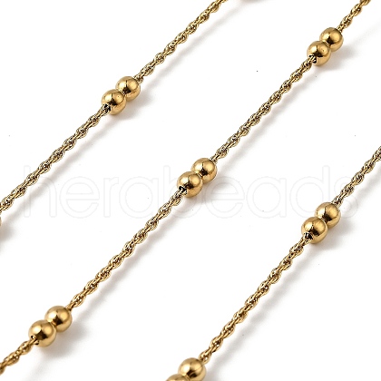 304 Stainless Steel Double Beads Cable Chains CHS-K022-01A-G-1