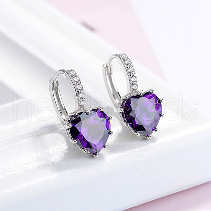 Brass Cubic Zirconia Clip-on Earrings WGDCDFF-09-1