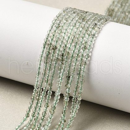 Natural Green Rutilated Quartz Beads Strands G-B145-A01-2mm-1