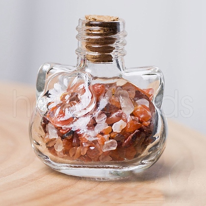 Cat Glass Wishing Bottle Display Decorations  PW-WG11925-03-1
