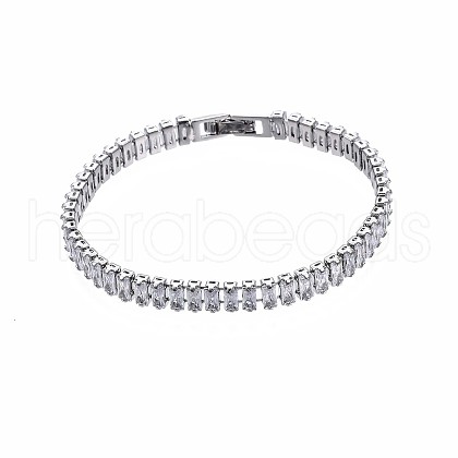 Cubic Zirconia Classic Tennis Bracelet X-ZIRC-S067-073A-NF-1