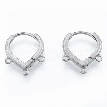 304 Stainless Steel Hoop Earrings Findings STAS-N092-193-1