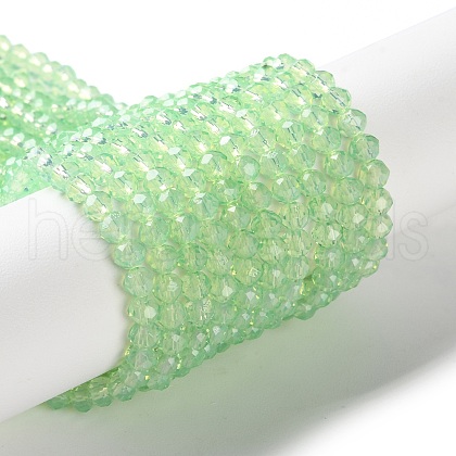 Baking Painted Transparent Glass Beads Strands X-DGLA-A034-J4MM-D02-1