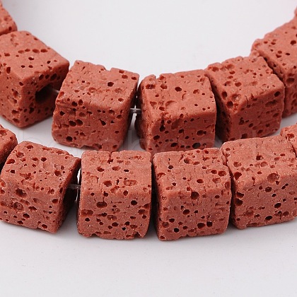 Dyed & Natural Lava Rock Beads Strands G-L435-01-8mm-12-1