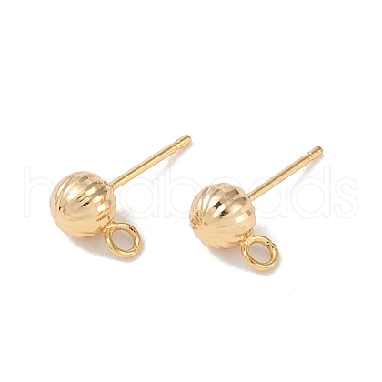 Brass Stud Earring Findings KK-R164-04A-G-1