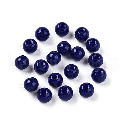 Opaque Solid Color Glass Beads GLAA-N007-4mm-A06-1