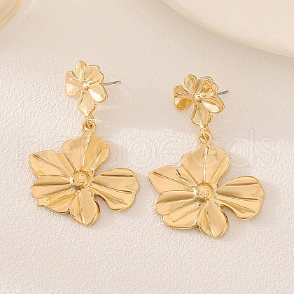 Flower Alloy Dangle Stud Earrings WG3BD20-03-1