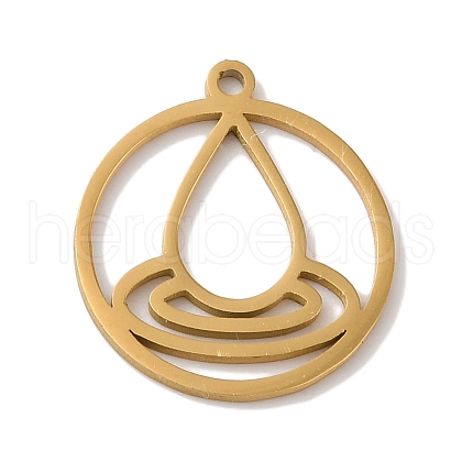 304 Stainless Steel Pendants STAS-U010-06G-1