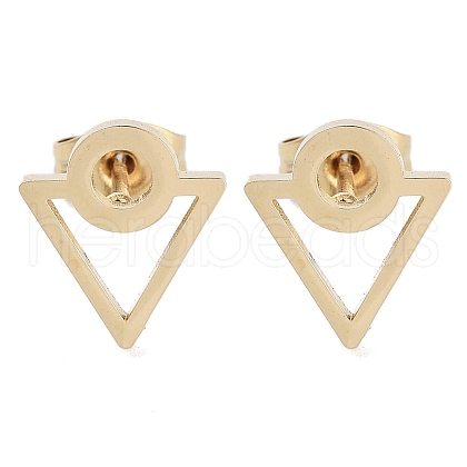PVD Vacuum Plating 304 Stainless Steel Stud Earrings for Women EJEW-A048-34G-1