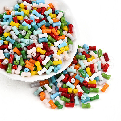 Opaque Colours Glass Seed Beads SEED-N007-P4x8mm-B03-1