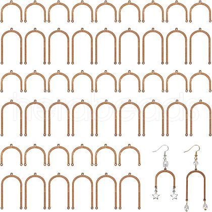 CHGCRAFT 60Pcs 2 Style Unfinished Wood Chandelier Component Links WOOD-CA0001-55-1