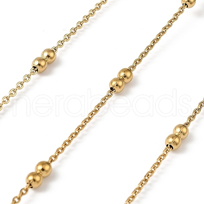 304 Stainless Steel Double Beads Cable Chains CHS-K022-01C-G-1