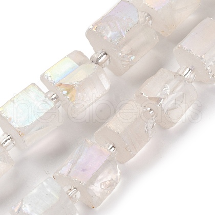 Electroplated Natural Quartz Beads Strands G-G767-02-16-1