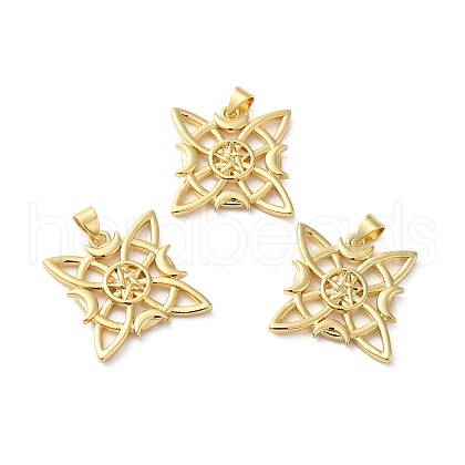 Rack Plating Brass Pendants KK-O142-23G-1