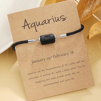 12 Constellations Protetion Plastic Column Link Bracelets WGFC008-10-1
