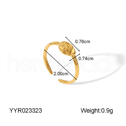 Stainless Steel Adjustable Cuff Open Rings for Women WC3865-5-1