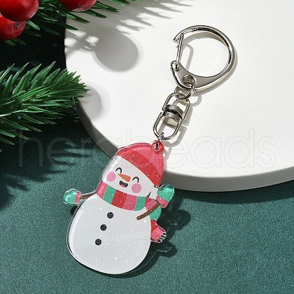 Christmas Theme Acrylic Pendant Decoration HJEW-YW00032-02-1