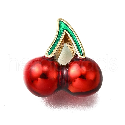 Brass Enamel Beads KK-B136-05G-01-1