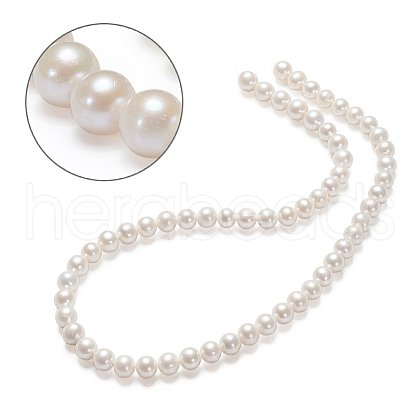 Natural Cultured Freshwater Pearl Beads Strands PEAR-E002-25-01-1