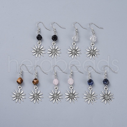 Tibetan Style Alloy Dangle Earrings EJEW-JE03298-1