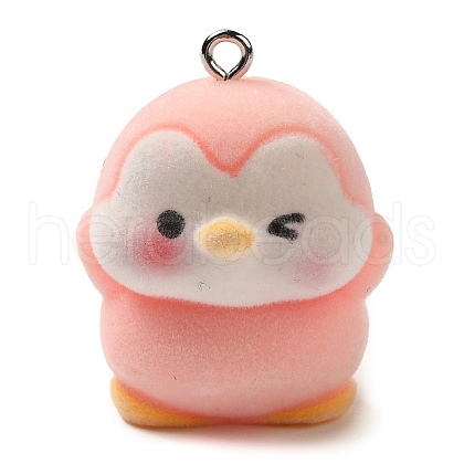 Flocking Resin Pendants RESI-D072-03E-1