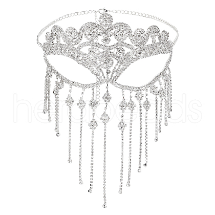 AHADERMAKER 1Pc Alloy Headwear Masquerade Masks AJEW-GA0008-17P-1