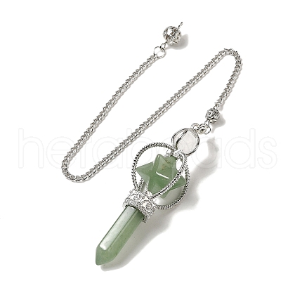 Natural Green Aventurine Dowsing Pendulums G-C095-01P-05-1
