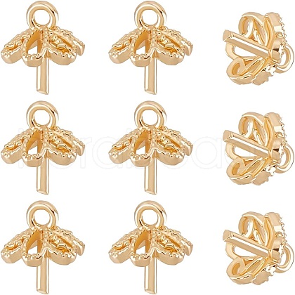 Beebeecraft 80Pcs Brass Peg Bails Pendants KK-BBC0003-48-1