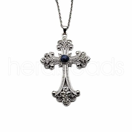 Vintage sparkling diamond cross large DIY accessory accessories IL0019-2-1