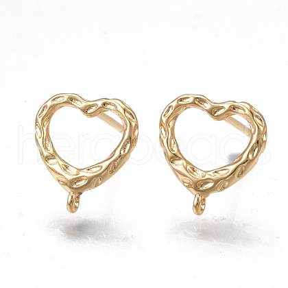Brass Stud Earring Findings KK-T038-473G-1