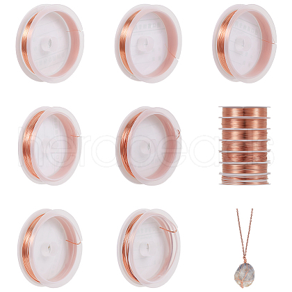 Unicraftale 7 Rolls 7 Styles Copper Wire CWIR-UN0001-01A-1