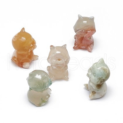 Natural Cherry Blossom Agate Sculpture Display Decorations G-F719-50-1