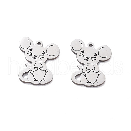 201 Stainless Steel Charms STAS-V001-08-1