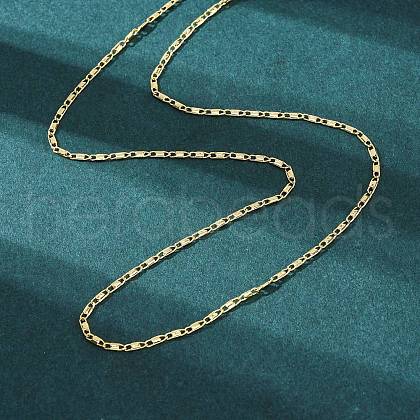 Brass Oval Link Chains Necklace for Women NJEW-P265-19G-1