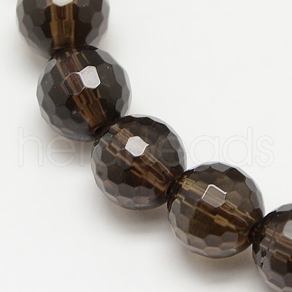 Smoky Quartz Beads Strands X-GSFR8mm176-128-1