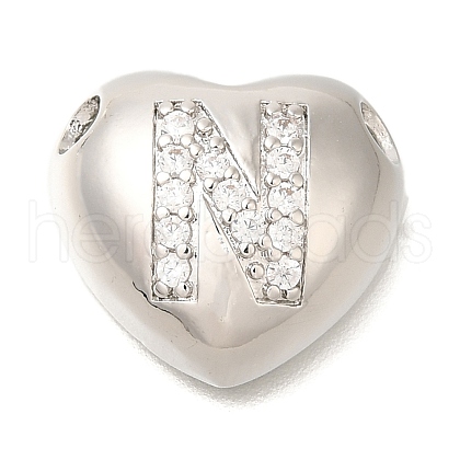 Rack Plating Brass Micro Pave Cubic Zirconia Pendants KK-I722-04P-N-1
