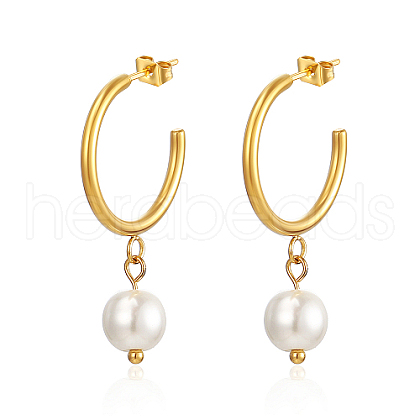Mother's Day Jewellery 304 Stainless Steel Ring Half Hoop Earrings ZQ3356-2-1