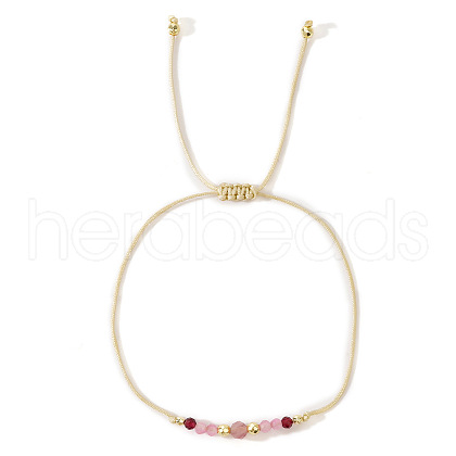 Natural Tourmaline Braided Bead Bracelets ZQ6414-2-1