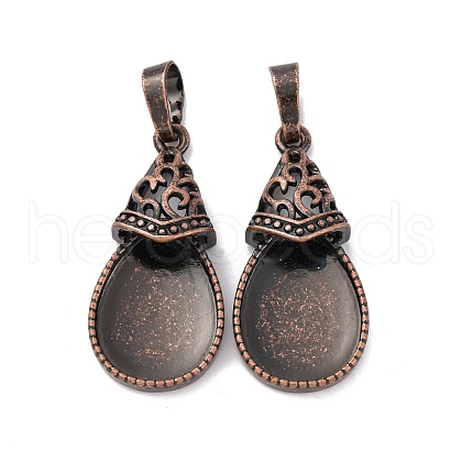 Brass Pendant Cabochon Settings KK-U074-05R-1